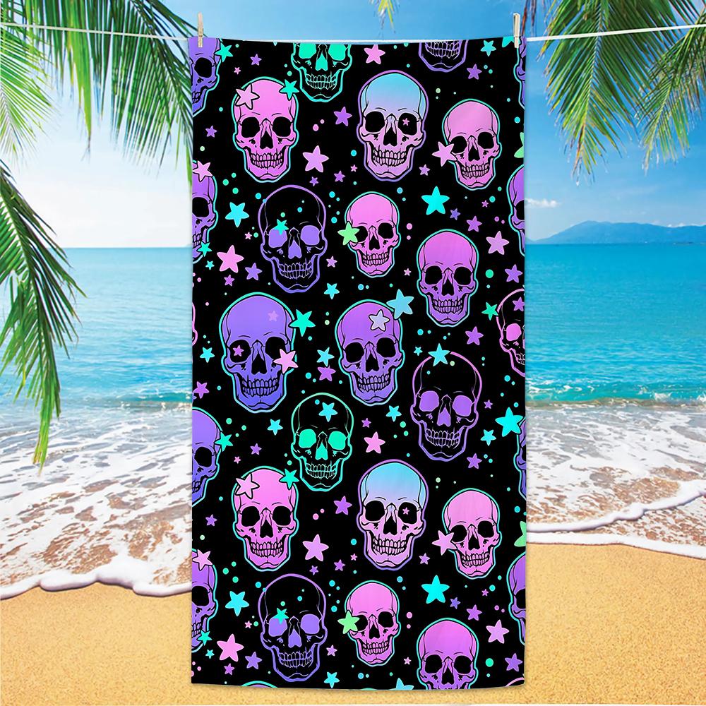 Skull Pattern Beach Towel, Digital Printing Thin Quick-Dry Anti-Sand Microfiber Lightweight for Swim, Yoga, Travel, Gym, Gift W40*H60(CM)
Skull Pattern Beach Towel, Digital Printing Thin Quick-Dry Anti-Sand Microfiber Lightweight for Swim, Yoga, Travel, Gym, Gift W40*H60(CM)
