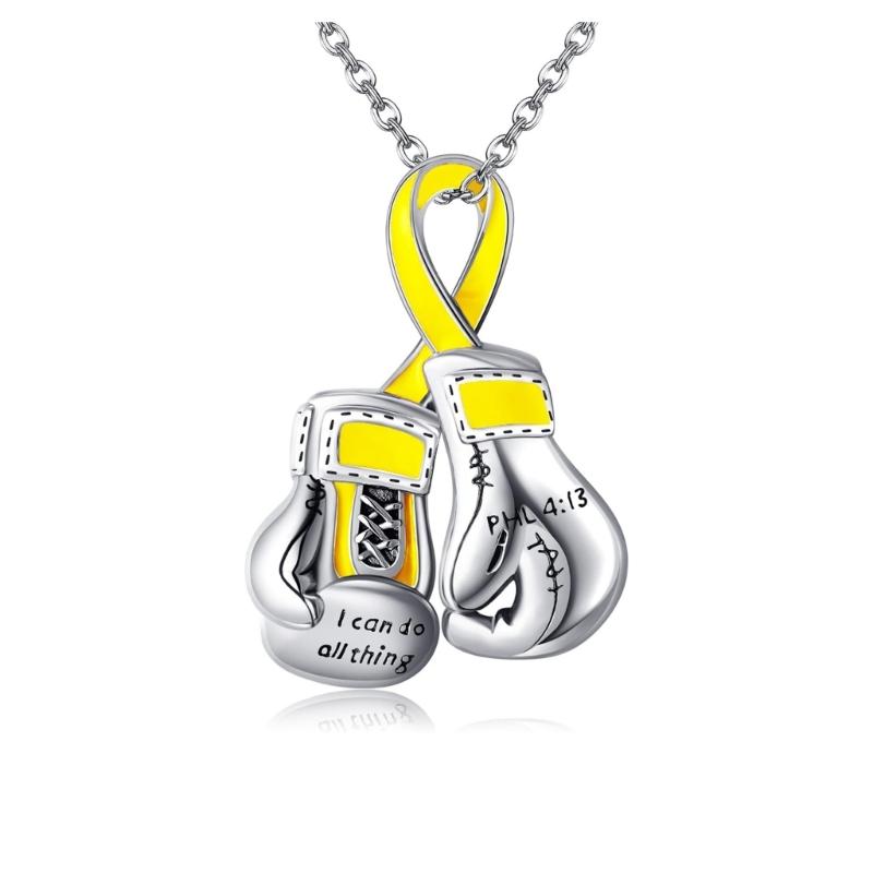 Boxing Glove Pink Ribbon Necklace For Women Zinc Alloy Breast Awareness Jewelry Symbol Strength And Courage
Boxing Glove Pink Ribbon Necklace For Women Zinc Alloy Breast Awareness Jewelry Symbol Strength And Courage