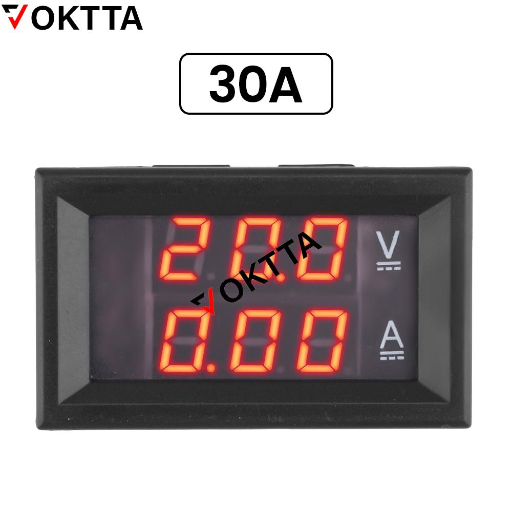 DC4.5-30V 30A/50A Digital Voltmeter Ammeter Mini Voltage Current Meter Detector Tester 0.28inch Blue Red Dual LED Display Gauge red red 30A
DC4.5-30V 30A/50A Digital Voltmeter Ammeter Mini Voltage Current Meter Detector Tester 0.28inch Blue Red Dual LED Display Gauge red red 30A