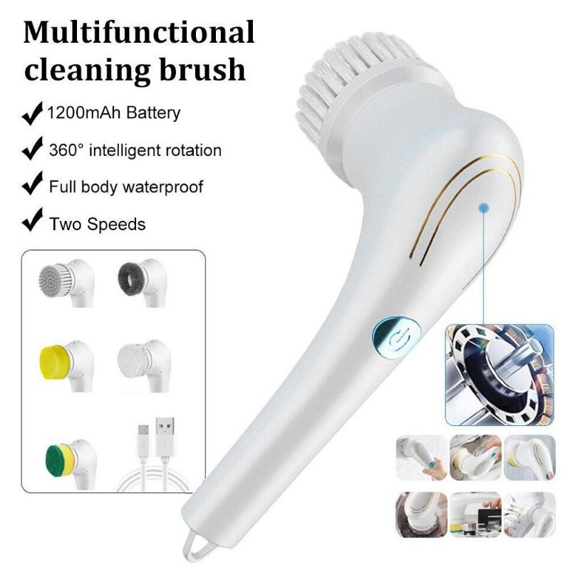 Бытовая электрическая щетка для чистки, аккумуляторная электрическая скруббер со съемной щеткой для чистки головки, инструмент для чистки кухонного туалета белый
Бытовая электрическая щетка для чистки, аккумуляторная электрическая скруббер со съемной щеткой для чистки головки, инструмент для чистки кухонного туалета белый
