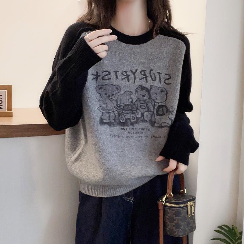This Year’s Popular Cute Cartoon Bear Color Block Knit Sweater - Women s Casual, Age-Reducing Autumn/Winter Top Medium белый
This Year’s Popular Cute Cartoon Bear Color Block Knit Sweater - Women s Casual, Age-Reducing Autumn/Winter Top Medium белый