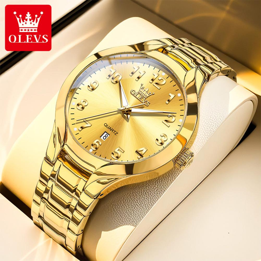 OLEVS Original Brand Luxury Quartz Watch for Men Gold Stainless Steel Strap Waterproof Luminous Auto Date Fashion Wristwatch Men
OLEVS Original Brand Luxury Quartz Watch for Men Gold Stainless Steel Strap Waterproof Luminous Auto Date Fashion Wristwatch Men