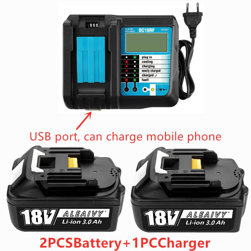 Bl1860 Rechargeable Battery 18 V 3000mah Lithium Ion for Makita 18v Battery Bl1840 Bl1850 Bl1830 Bl1860b Lxt 400 +Charger
Bl1860 Rechargeable Battery 18 V 3000mah Lithium Ion for Makita 18v Battery Bl1840 Bl1850 Bl1830 Bl1860b Lxt 400 +Charger