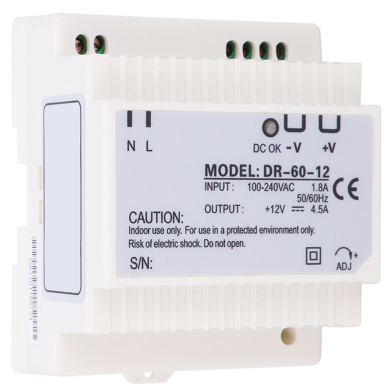 BERM Din‑Rail Power Supply Single Phase Output Industrial Equipment 100‑240VAC DR‑60‑12
BERM Din‑Rail Power Supply Single Phase Output Industrial Equipment 100‑240VAC DR‑60‑12