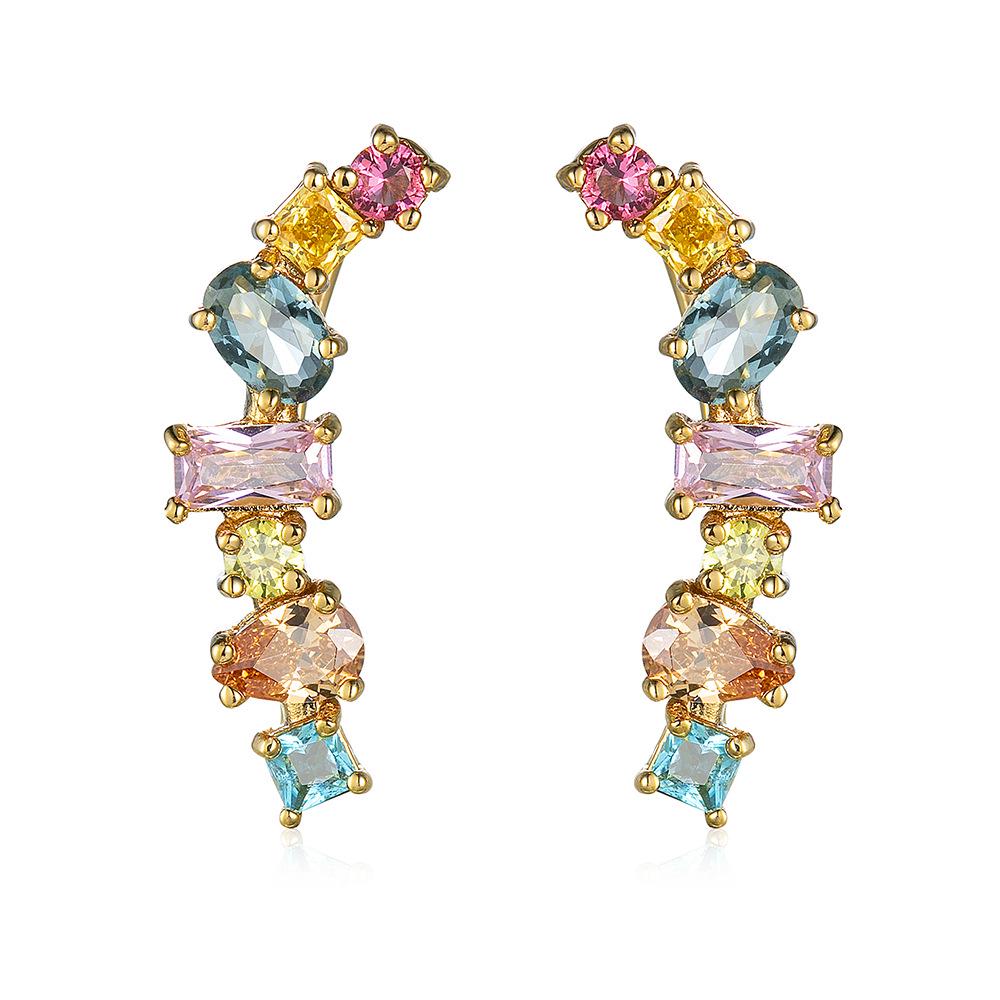 Copper-Inlaid Colored Zircon Earrings for Women - New Creative Fashion Statement Jewelry
Copper-Inlaid Colored Zircon Earrings for Women - New Creative Fashion Statement Jewelry