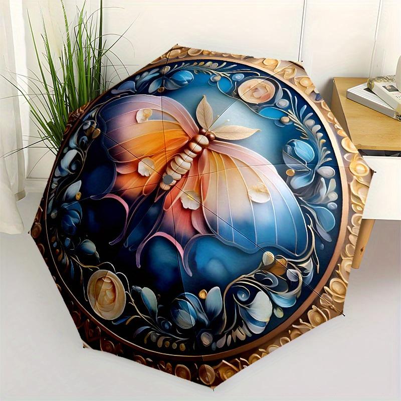 1pc Butterfly Mandala Artwork Umbrella with Plastic Handle,Suitable for All Seasons Home Travel Outdoor UmbrellaB1685
1pc Butterfly Mandala Artwork Umbrella with Plastic Handle,Suitable for All Seasons Home Travel Outdoor UmbrellaB1685