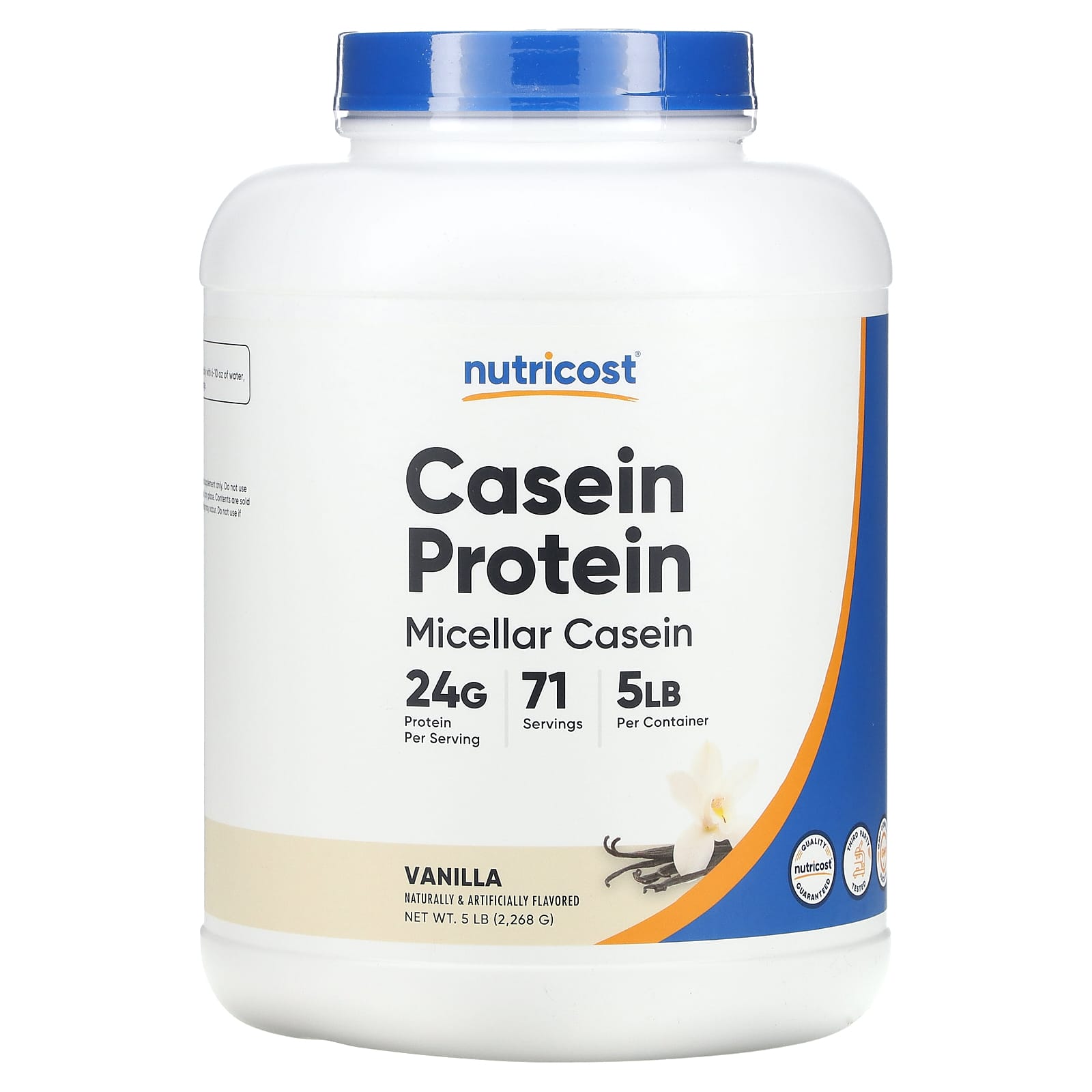 Casein Protein, Vanilla Flavor, 2,268G (5Lb)
Casein Protein, Vanilla Flavor, 2,268G (5Lb)