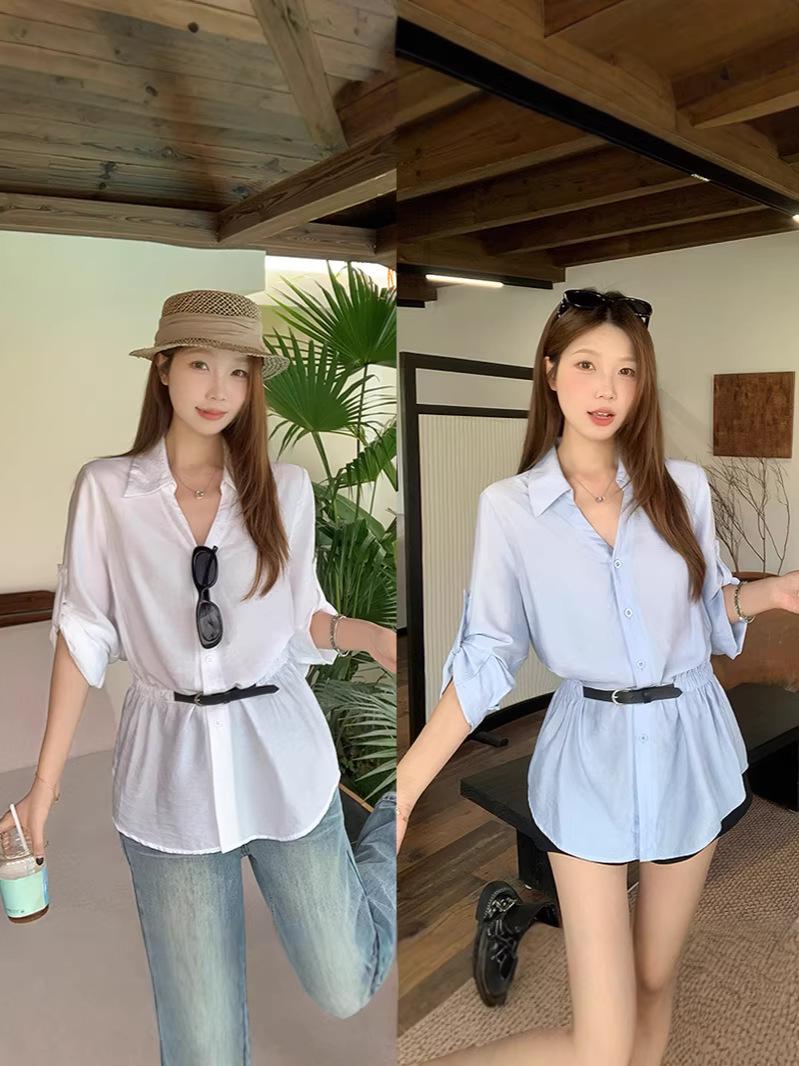 2026 Summer Plus Size Women s Korean Style Elegant Lapel Waist-Cinched Slim Shirt Top Extra Extra Large білий
2026 Summer Plus Size Women s Korean Style Elegant Lapel Waist-Cinched Slim Shirt Top Extra Extra Large білий