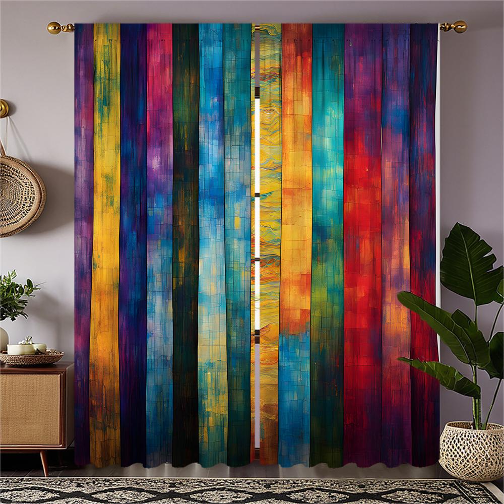 Artistic Piece Set High Definition Digital Printed Curtainmulticolored Striped Curtains Abstract Stylehome Decor Curtain With Rod Pocket Polyester W100*H70(CM)-Grommet top&1PCS
Artistic Piece Set High Definition Digital Printed Curtainmulticolored Striped Curtains Abstract Stylehome Decor Curtain With Rod Pocket Polyester W100*H70(CM)-Grommet top&1PCS