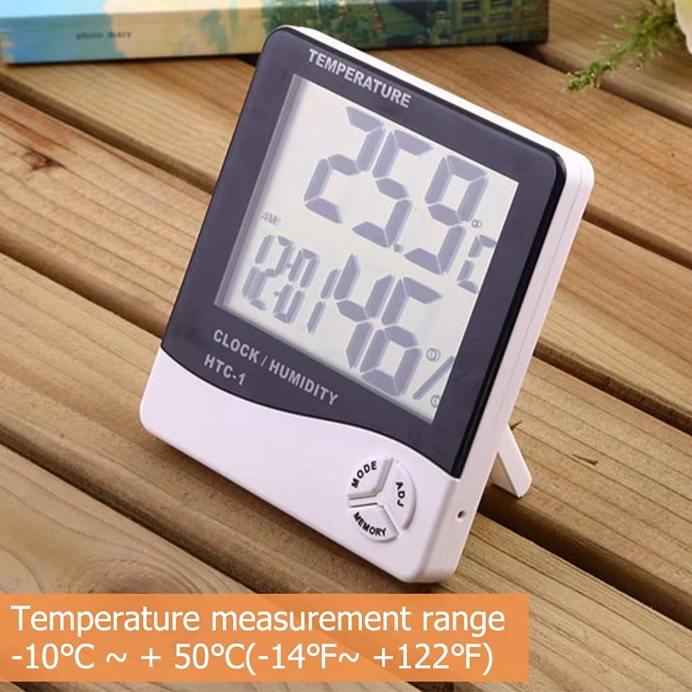 LCD Digital Temperature Humidity Meter HTC-1 Home Indoor Outdoor Hygrometer Thermometer Weather Station with Clock
LCD Digital Temperature Humidity Meter HTC-1 Home Indoor Outdoor Hygrometer Thermometer Weather Station with Clock