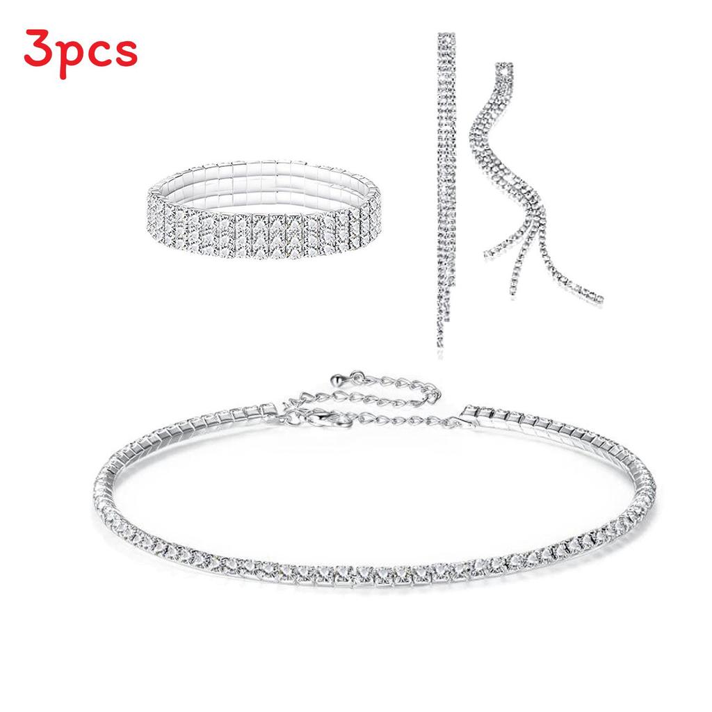 Water Diamond Bridal Jewelry Set With Necklace Earrings Bracelet And Ring For Weddings Style 2
Water Diamond Bridal Jewelry Set With Necklace Earrings Bracelet And Ring For Weddings Style 2