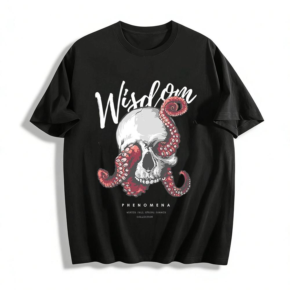 Skull Octopus Print Short Sleeve Edgy Trendy All Season Top Pure cotton T-shirt XXS
Skull Octopus Print Short Sleeve Edgy Trendy All Season Top Pure cotton T-shirt XXS