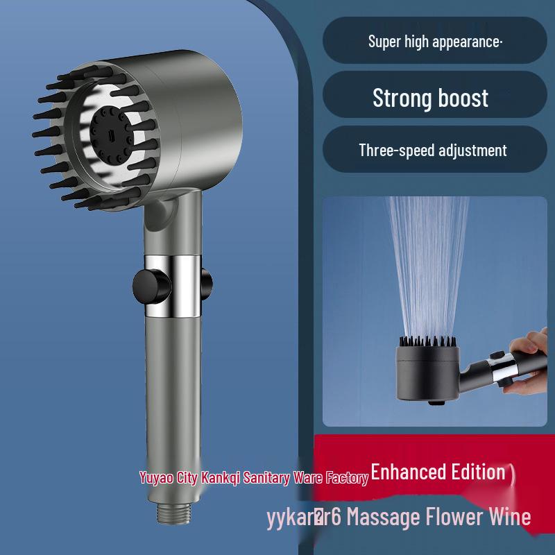 High-Pressure Shower Head with Massage and Filtration, Three Functions
High-Pressure Shower Head with Massage and Filtration, Three Functions