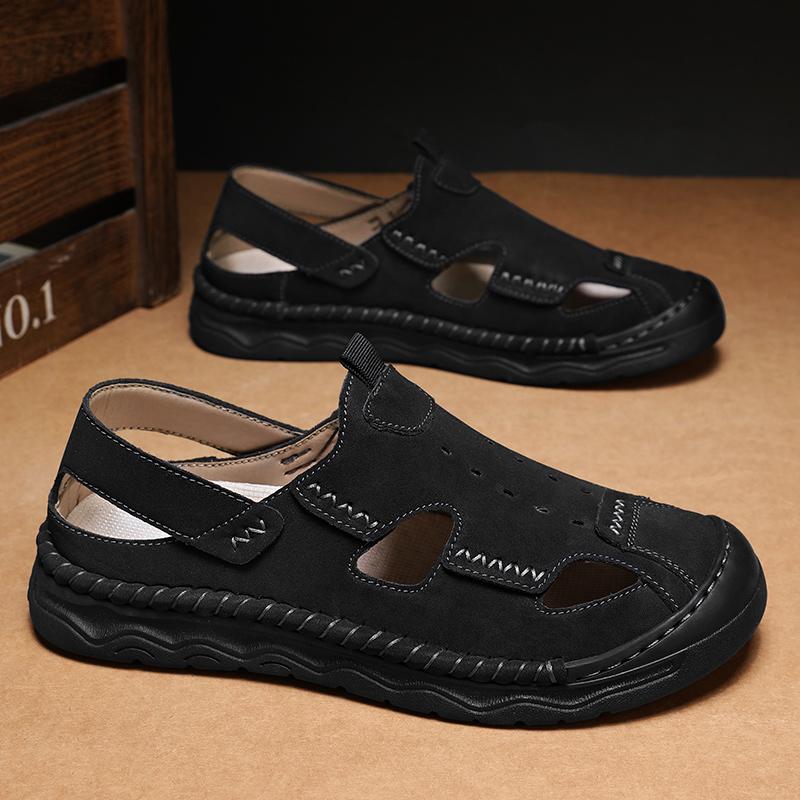 2025 Новые летние нескользящие повседневные кожаные сандалии для мужчин Легкие дышащие пляжные классические универсальные сандалии для ходьбы кроссовки 48 чёрный
2025 Новые летние нескользящие повседневные кожаные сандалии для мужчин Легкие дышащие пляжные классические универсальные сандалии для ходьбы кроссовки 48 чёрный