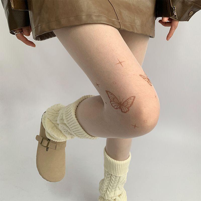 Spring Summer Skin Color Stockings Pure Desire Anti-Snag Ladies Butterfly Tattoo Print Footed Tights Base Layer One Size
Spring Summer Skin Color Stockings Pure Desire Anti-Snag Ladies Butterfly Tattoo Print Footed Tights Base Layer One Size