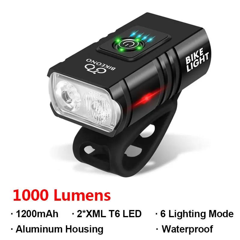 1000LM Bike Light Headlight T6 Bicycle Flashlight LED USB Rechargeable Torch Aluminum Alloy Cycling High Beam Low Accessories
1000LM Bike Light Headlight T6 Bicycle Flashlight LED USB Rechargeable Torch Aluminum Alloy Cycling High Beam Low Accessories