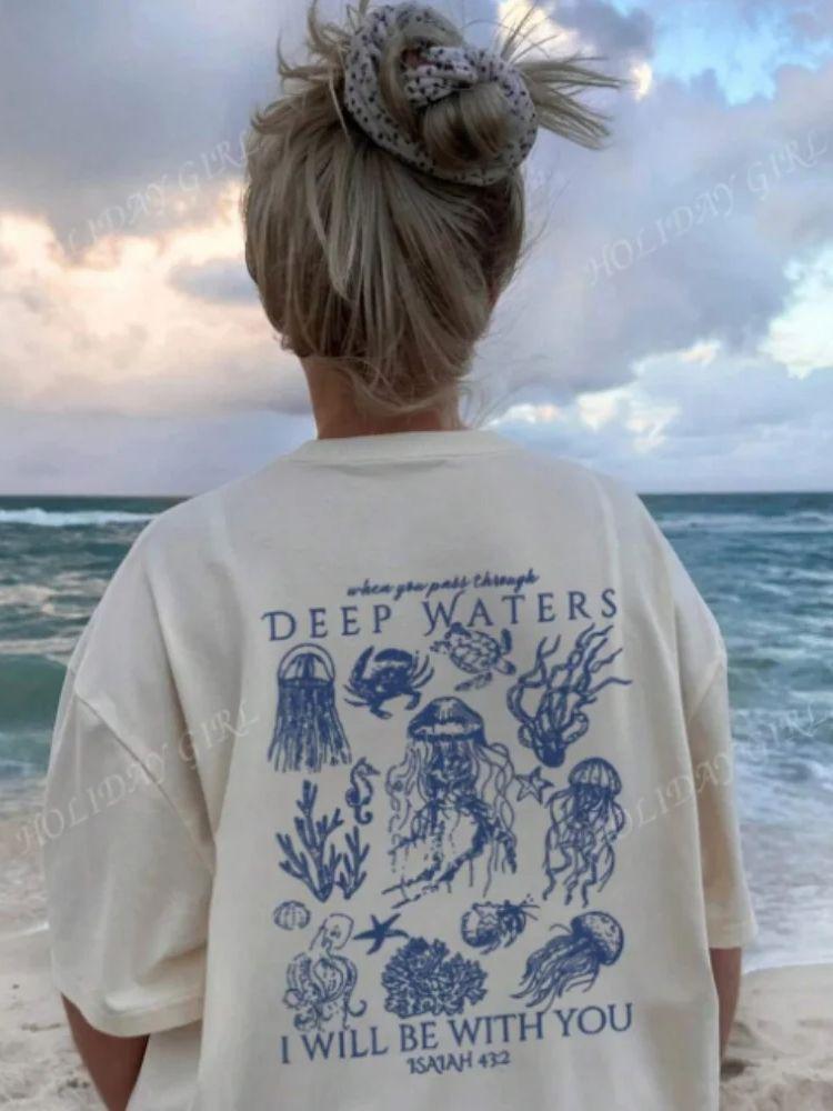 Женская летняя футболка с коротким рукавом с принтом морской биологии, свободная и универсальная, с круглым вырезом, в отпускном стиле, для повседневной моды S
Женская летняя футболка с коротким рукавом с принтом морской биологии, свободная и универсальная, с круглым вырезом, в отпускном стиле, для повседневной моды S