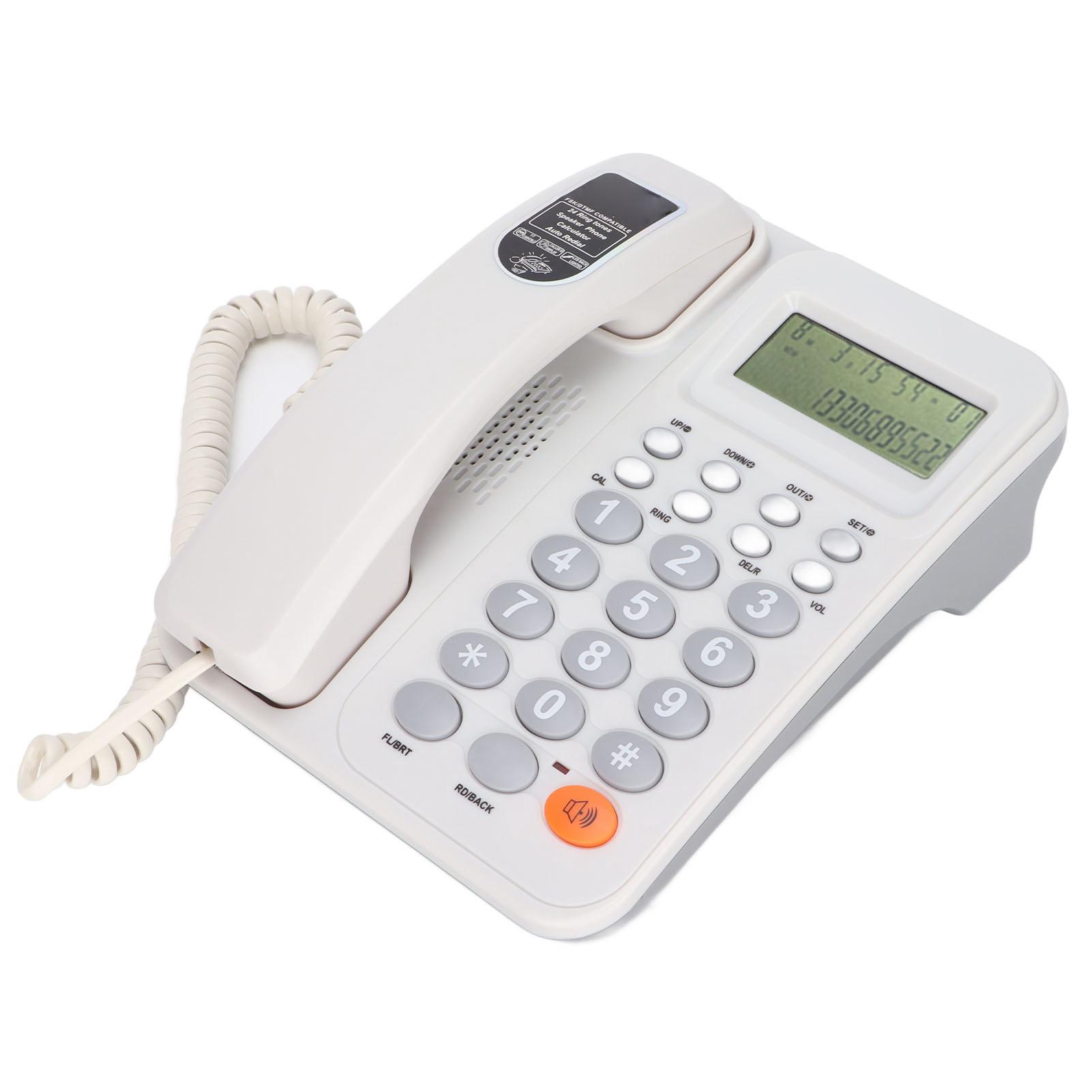 KXT2027CID Corded Telephone Caller ID Semi Hands Free 24 Ringtones Fixed Landline Phone with Display for Office білий
KXT2027CID Corded Telephone Caller ID Semi Hands Free 24 Ringtones Fixed Landline Phone with Display for Office білий