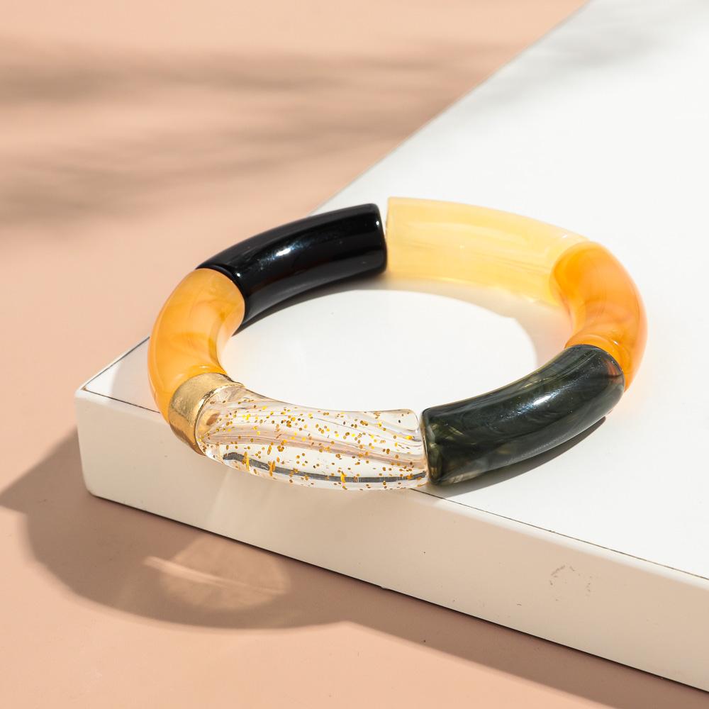 New Big Bamboo Tube Acrylic Stack Bracelet for Women Men Vintage Colorful Resin Chunky Elbow Bead Elastic Bangle Couple Jewelry желтый оранжевый
New Big Bamboo Tube Acrylic Stack Bracelet for Women Men Vintage Colorful Resin Chunky Elbow Bead Elastic Bangle Couple Jewelry желтый оранжевый