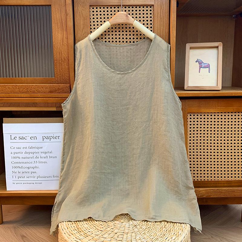 Легкий свободный жилет без рукавов из хлопка и льна, женская летняя однотонная рубашка, женская одежда XL абрикосовый
Легкий свободный жилет без рукавов из хлопка и льна, женская летняя однотонная рубашка, женская одежда XL абрикосовый