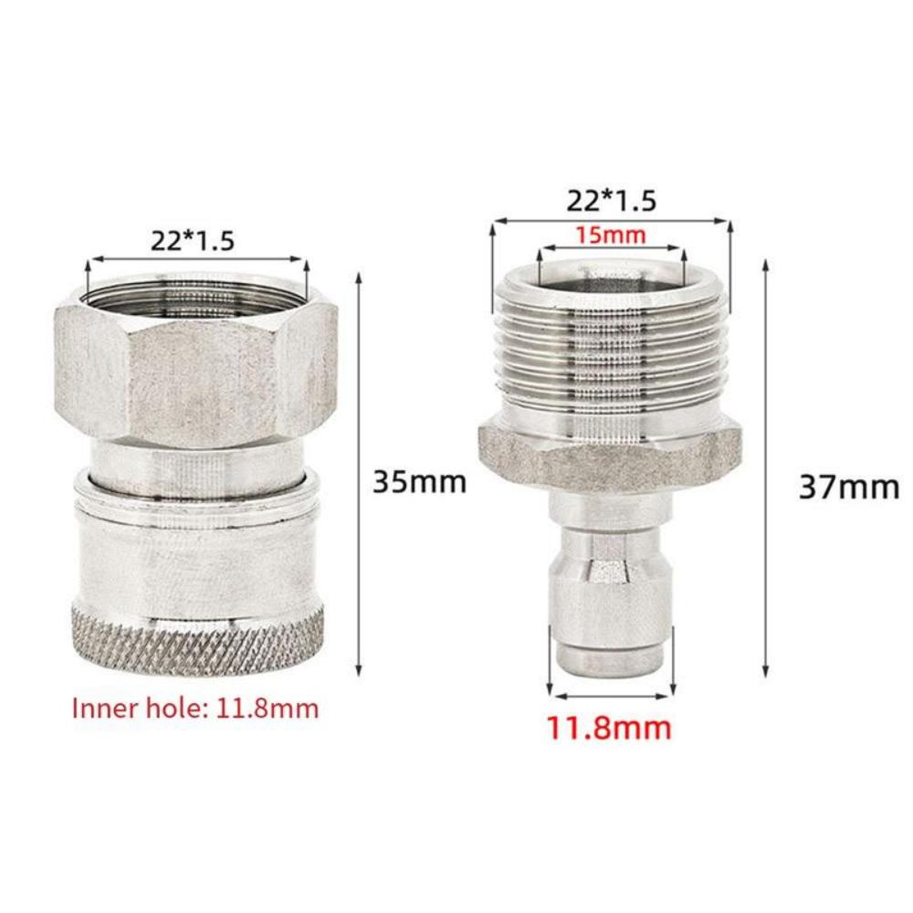Stainless Steel Cleaning Machine Quick Connector Quick Connector Fitting Washer Accessories 1set
Stainless Steel Cleaning Machine Quick Connector Quick Connector Fitting Washer Accessories 1set