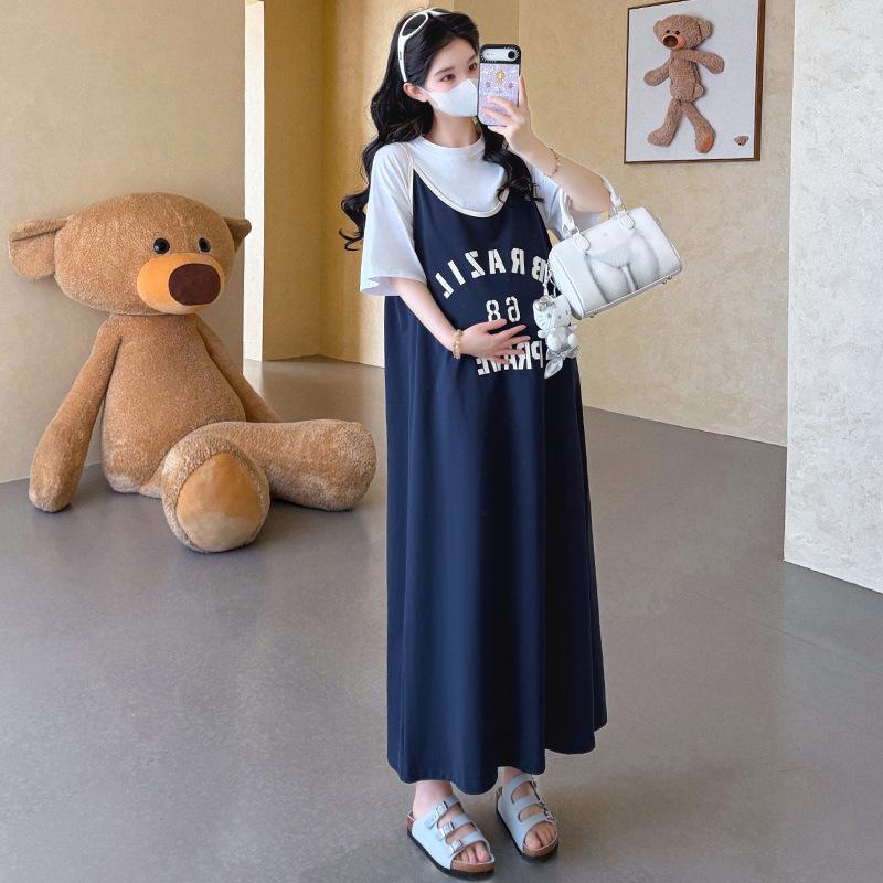 Maternity Summer Trendy Plus Size Loose Fit Letter Strap Two-Piece Dress L
Maternity Summer Trendy Plus Size Loose Fit Letter Strap Two-Piece Dress L