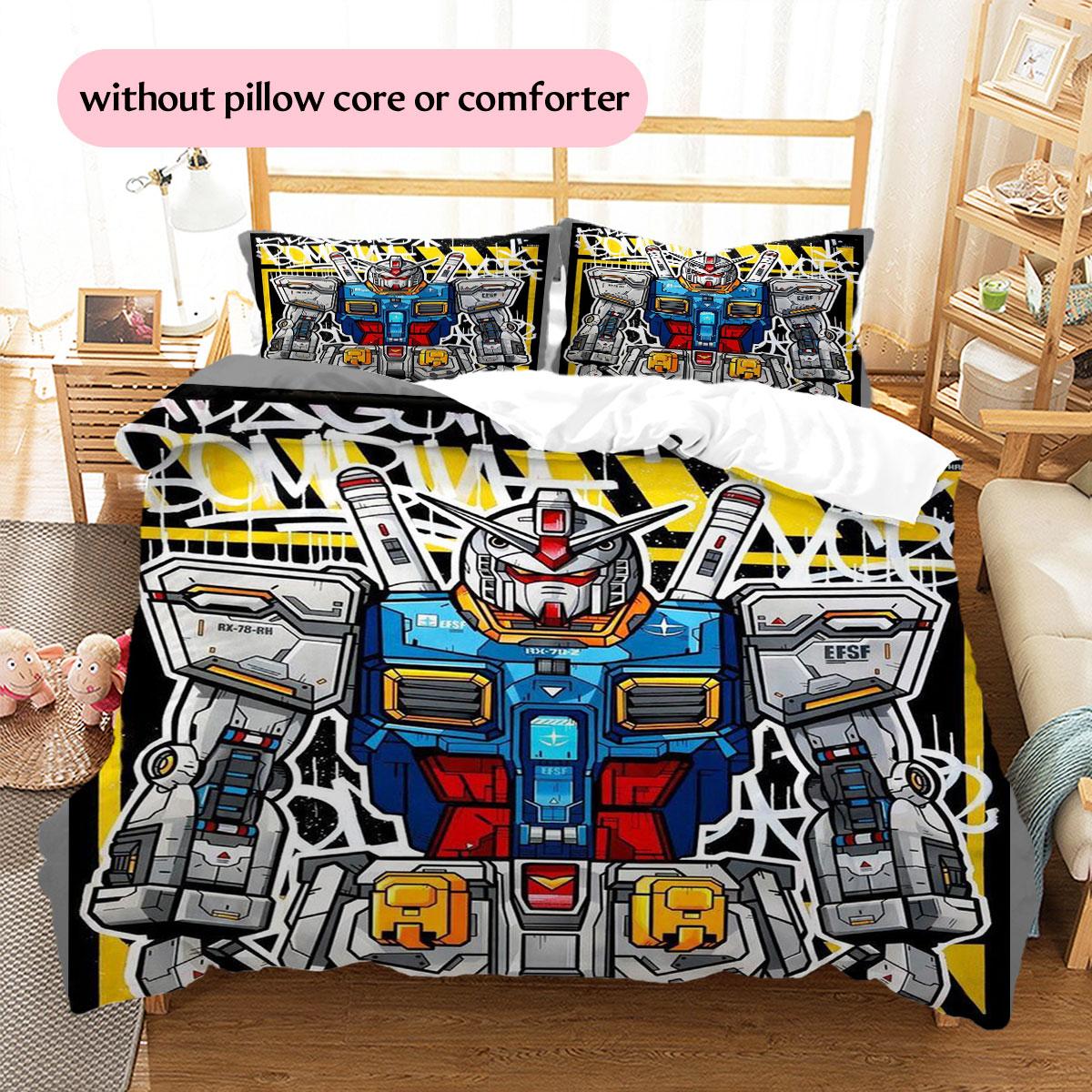 Cool Gundam Pattern Bedding Set 3Pcs Printed Duvet Cover Set Boys Bedroom Bed Set No Sheet No Comforter Core 135x200cm
Cool Gundam Pattern Bedding Set 3Pcs Printed Duvet Cover Set Boys Bedroom Bed Set No Sheet No Comforter Core 135x200cm