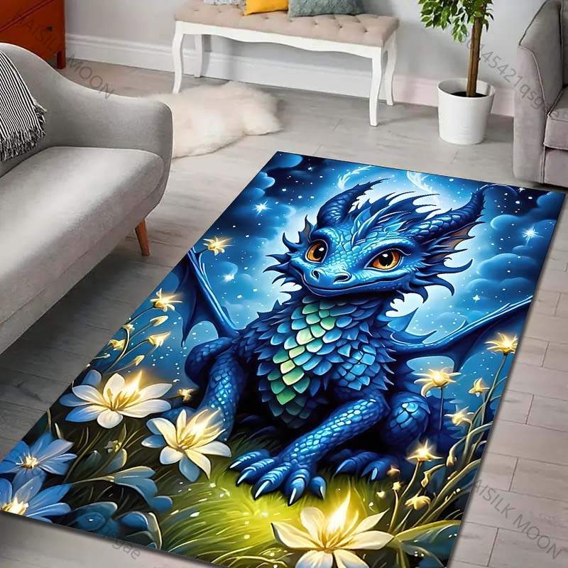 Multiple sizes Blue dragon with glowing flowers Print Carpet Rug for Living Room Bedroom Sofa Doormat Home Decor Non-slip Mat 40cm x 60cm
Multiple sizes Blue dragon with glowing flowers Print Carpet Rug for Living Room Bedroom Sofa Doormat Home Decor Non-slip Mat 40cm x 60cm