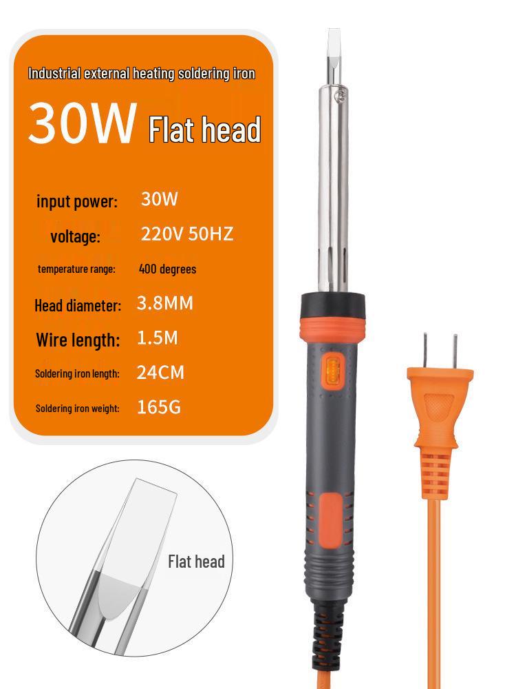 High Power Electric Soldering Iron with Flat Head Tip—Industrial Grade & Constant Temperature for Household Use
High Power Electric Soldering Iron with Flat Head Tip—Industrial Grade & Constant Temperature for Household Use