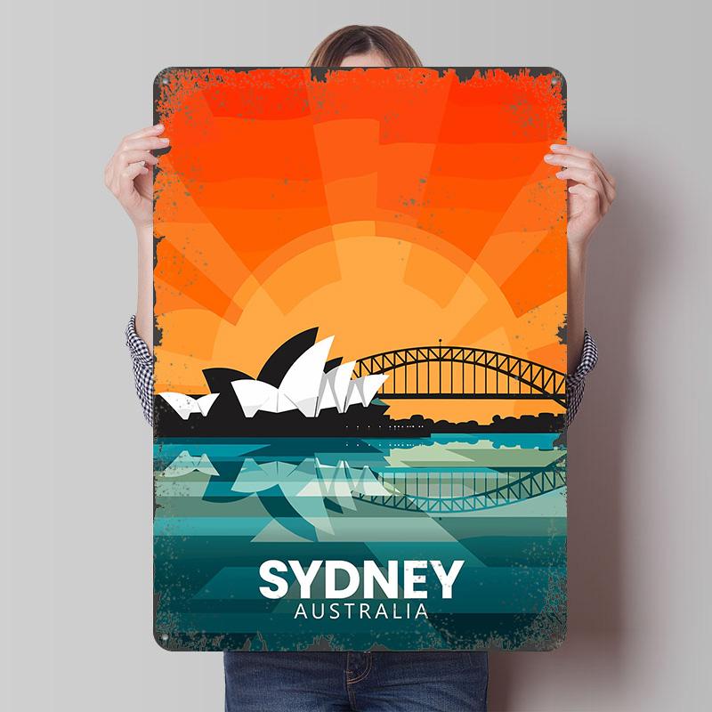 Sydney Australia Travel Printed Poster Customized Wall Art Retro Vintage Metal Tin Signs for Gaming Room Decoration Cozy Decor 7.9x11.8In(20x30cm)
Sydney Australia Travel Printed Poster Customized Wall Art Retro Vintage Metal Tin Signs for Gaming Room Decoration Cozy Decor 7.9x11.8In(20x30cm)