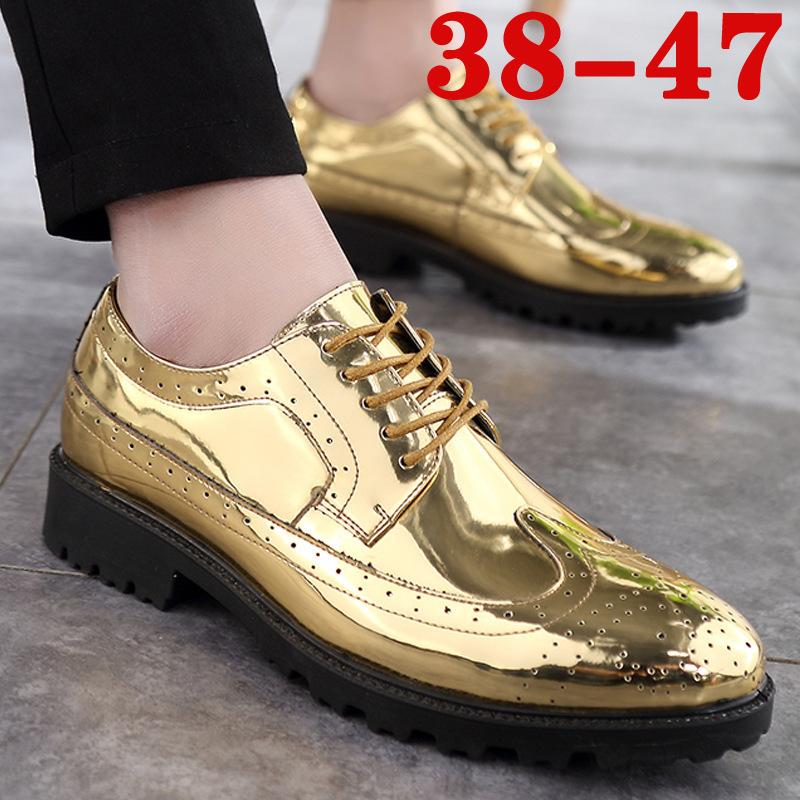 Large size leather shoes size 46 men s retro leather shoes large size pointed Brock flower men s shoes glossy gold leather shoes new 38
Large size leather shoes size 46 men s retro leather shoes large size pointed Brock flower men s shoes glossy gold leather shoes new 38