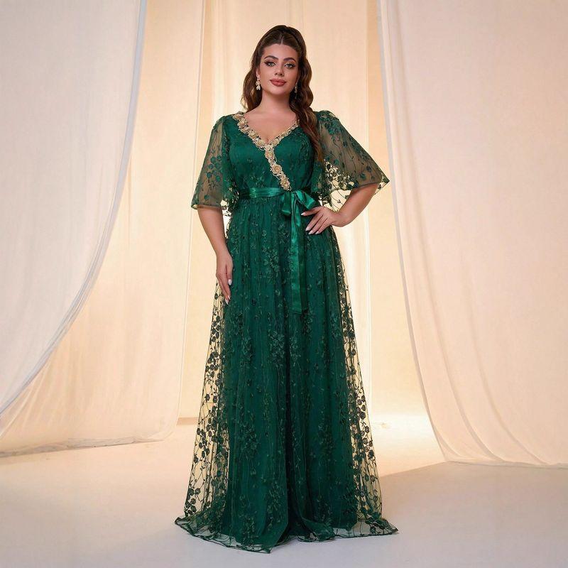 2025 Evening Dress Green Sexy Deep V-Neck Dress Elegant Banquet Annual Meeting Host Long Dress Elegant Goddess Picture Color-Al2951-2 0 XL
2025 Evening Dress Green Sexy Deep V-Neck Dress Elegant Banquet Annual Meeting Host Long Dress Elegant Goddess Picture Color-Al2951-2 0 XL