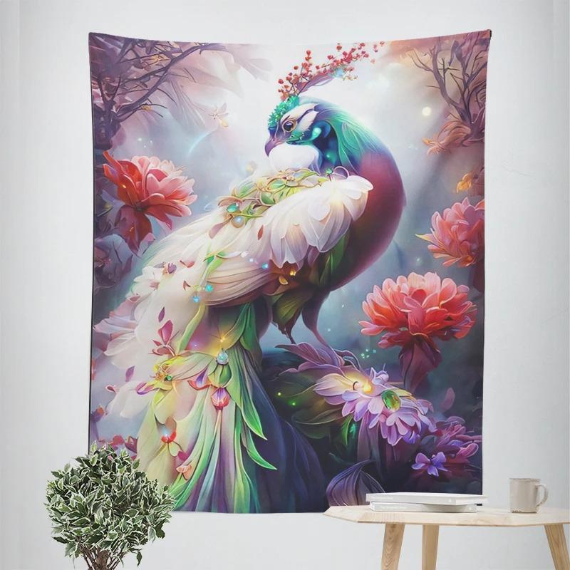Красивый декоративный гобелен с павлином, украшение для дома, стены, офиса, гостиной, гобелен 100x75cm
Красивый декоративный гобелен с павлином, украшение для дома, стены, офиса, гостиной, гобелен 100x75cm