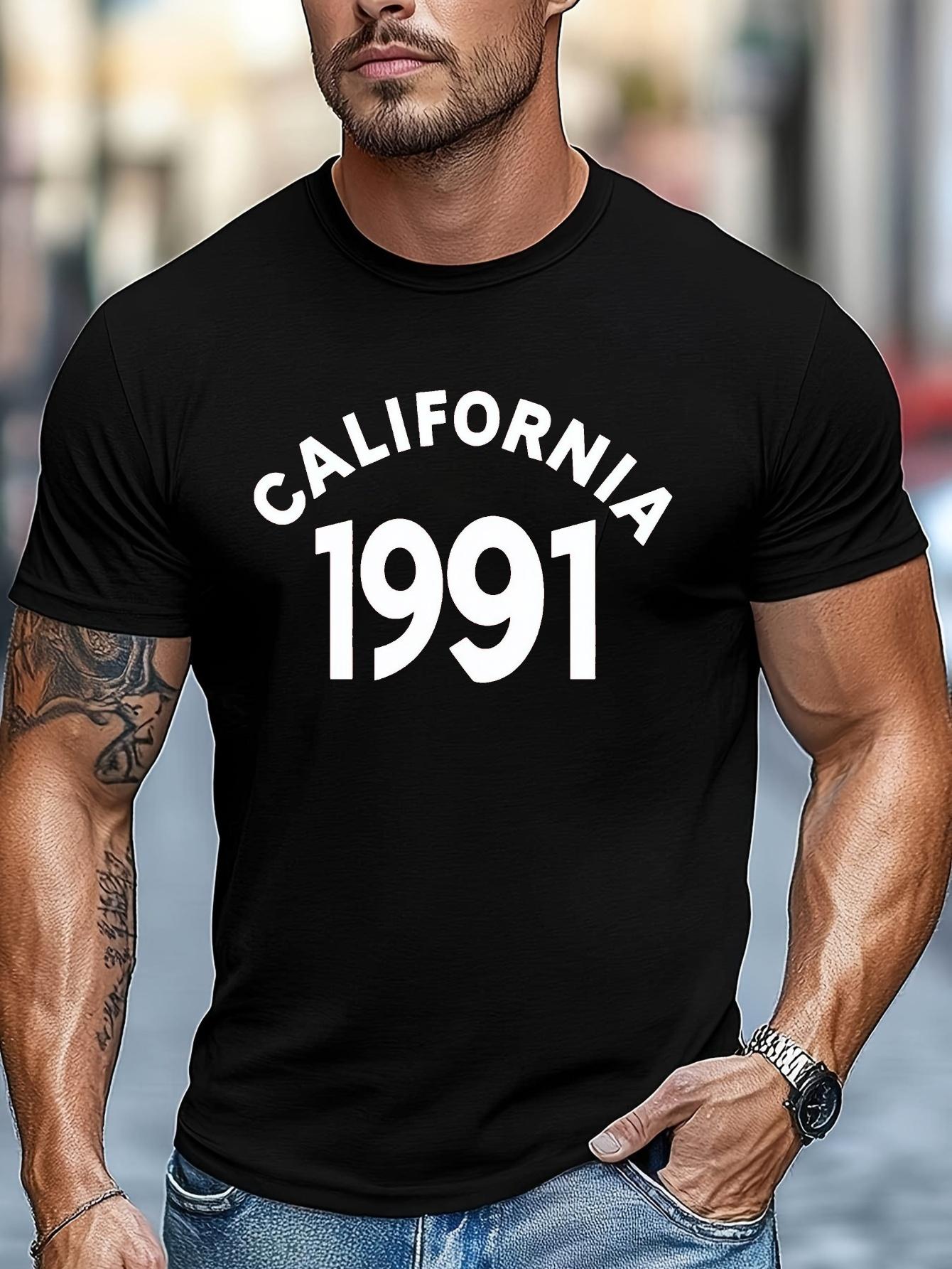 Vintage California 1991 Graphic T-shirt - Navy Blue Retro Tee - Breathable Cotton Blend Summer Shirt - Regular Fit Casual Top for Gym XXL
Vintage California 1991 Graphic T-shirt - Navy Blue Retro Tee - Breathable Cotton Blend Summer Shirt - Regular Fit Casual Top for Gym XXL