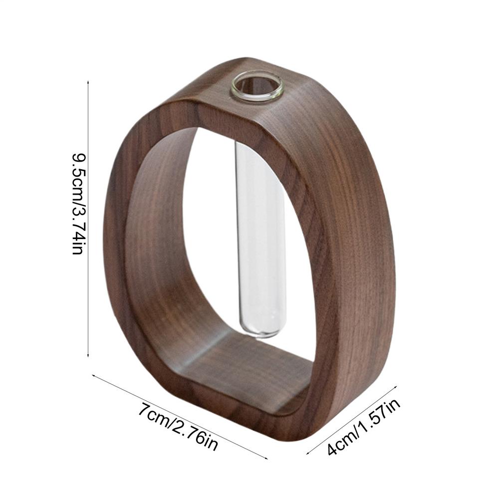 Elegant walnut glass design Creative Hydroponic Plants Container With Wood Frame Transparent Glass Tube Vase Bonsai Home Decor
Elegant walnut glass design Creative Hydroponic Plants Container With Wood Frame Transparent Glass Tube Vase Bonsai Home Decor