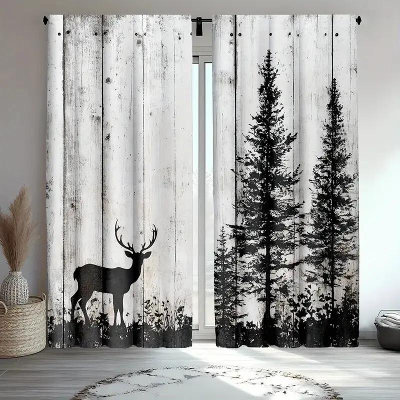 Retro forest-themed printed curtains lamp post bag curtains 42*84 bedroom and living room home decoration room decoration 100*130 Rod Pocket 1pcs
Retro forest-themed printed curtains lamp post bag curtains 42*84 bedroom and living room home decoration room decoration 100*130 Rod Pocket 1pcs