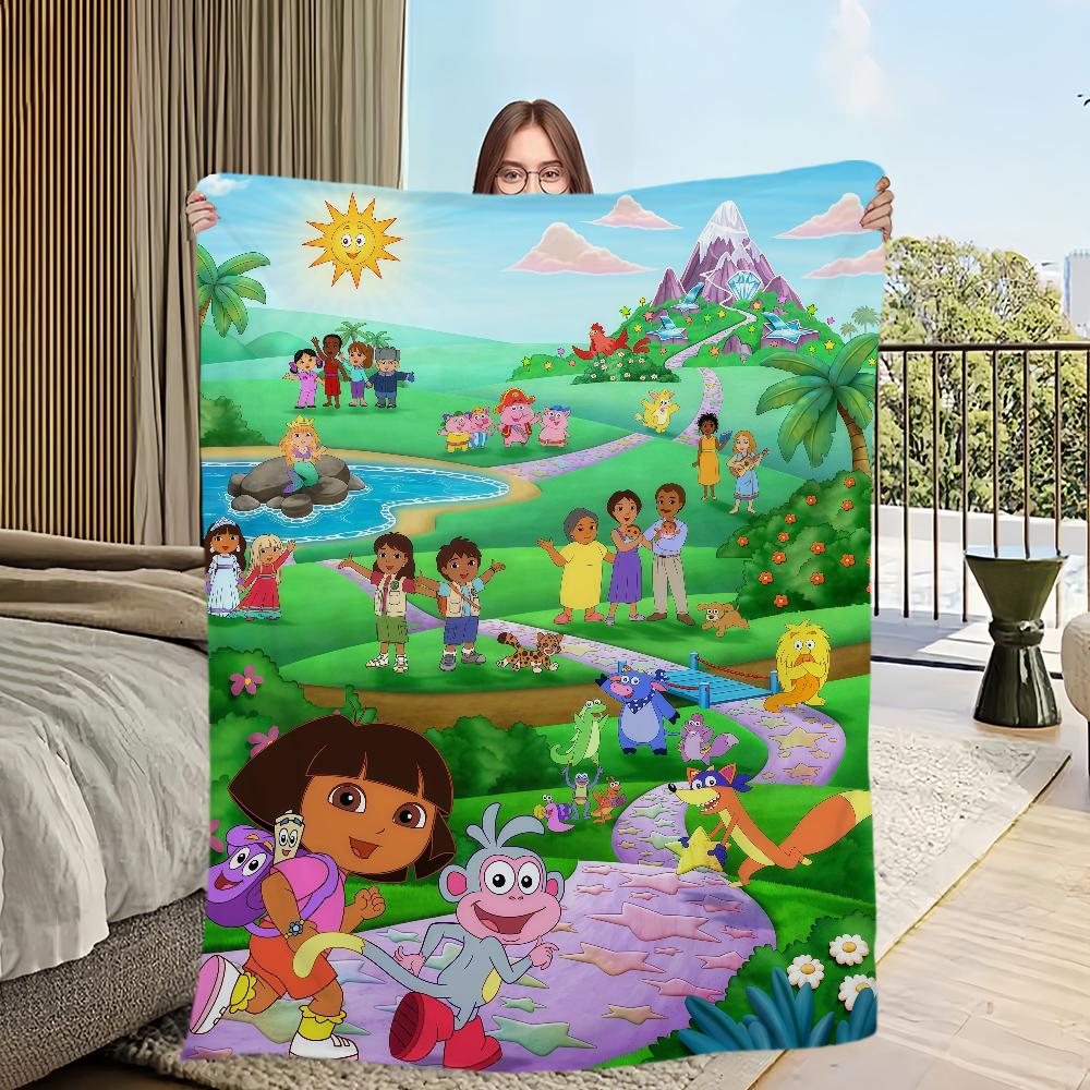 Cartoon D-Dora the E-Explorer-ES Blanket Flannel warm comfort soft plush blanket For Picnic Beds Sofas Homes And Bedrooms 80x60in
Cartoon D-Dora the E-Explorer-ES Blanket Flannel warm comfort soft plush blanket For Picnic Beds Sofas Homes And Bedrooms 80x60in