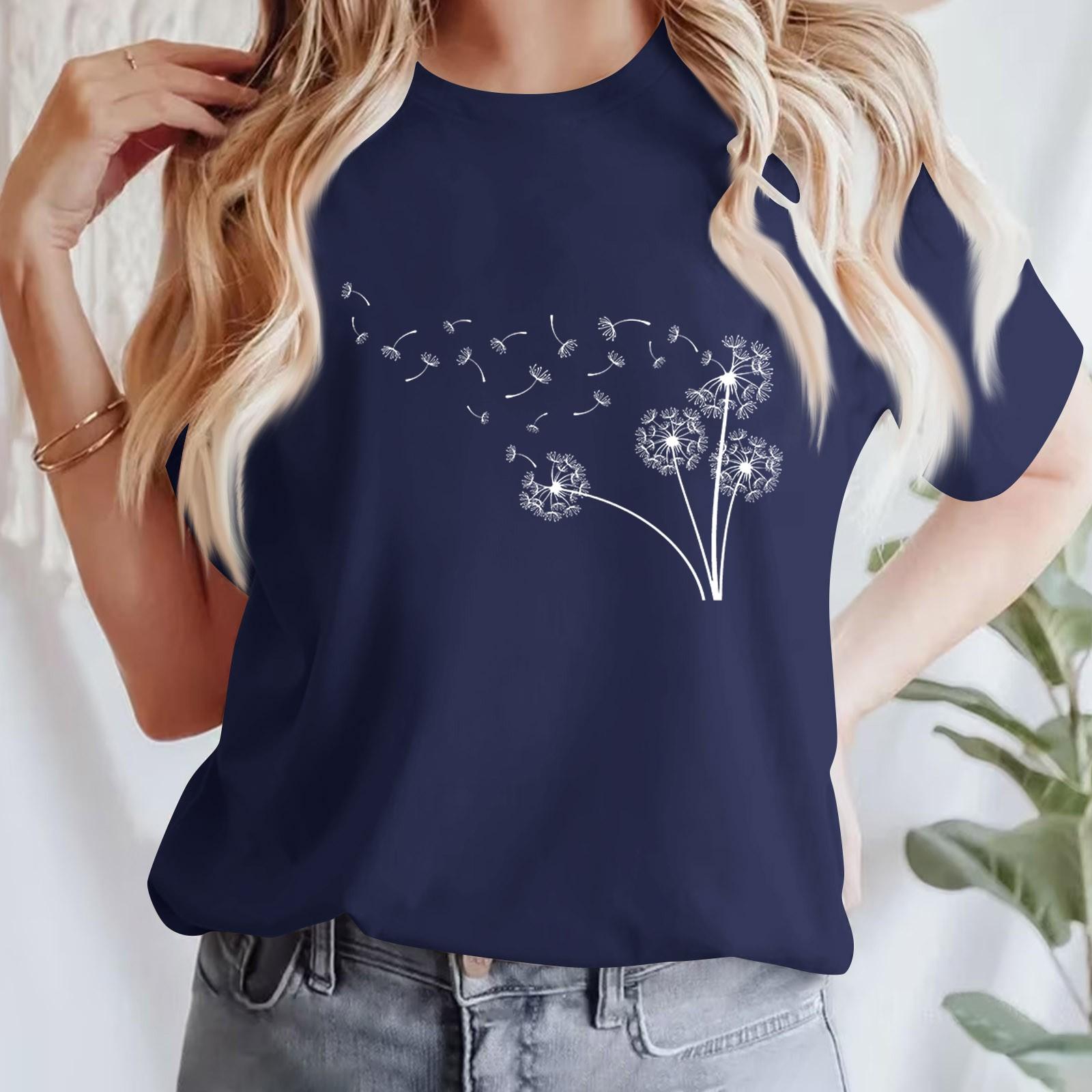 Женская повседневная футболка с принтом, пуловер с круглым вырезом, топ с короткими рукавами XXL тёмно-синий
Женская повседневная футболка с принтом, пуловер с круглым вырезом, топ с короткими рукавами XXL тёмно-синий