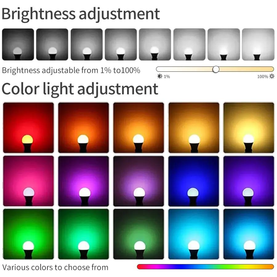 E27 LED Smart Bulb Tuya Bluetooth Lamp 15W RGBCW Dimmable Smart Lamp Smart Life APP Remote Control For Home Bedroom Party Decor 1 Pieces
E27 LED Smart Bulb Tuya Bluetooth Lamp 15W RGBCW Dimmable Smart Lamp Smart Life APP Remote Control For Home Bedroom Party Decor 1 Pieces