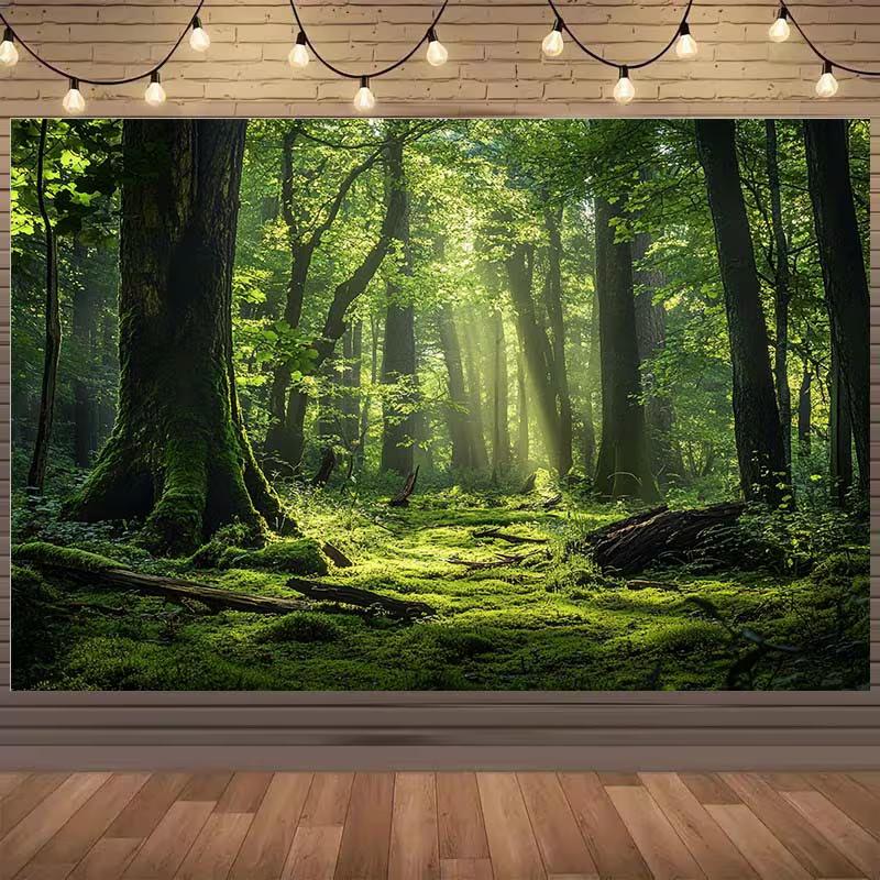 2D Magical Sunbeam Forest Tapestry, Fresh Mossy Green Trees Wall Hanging, Aesthetic Nature Decor 47.2x31.5inch/120*80cm
2D Magical Sunbeam Forest Tapestry, Fresh Mossy Green Trees Wall Hanging, Aesthetic Nature Decor 47.2x31.5inch/120*80cm