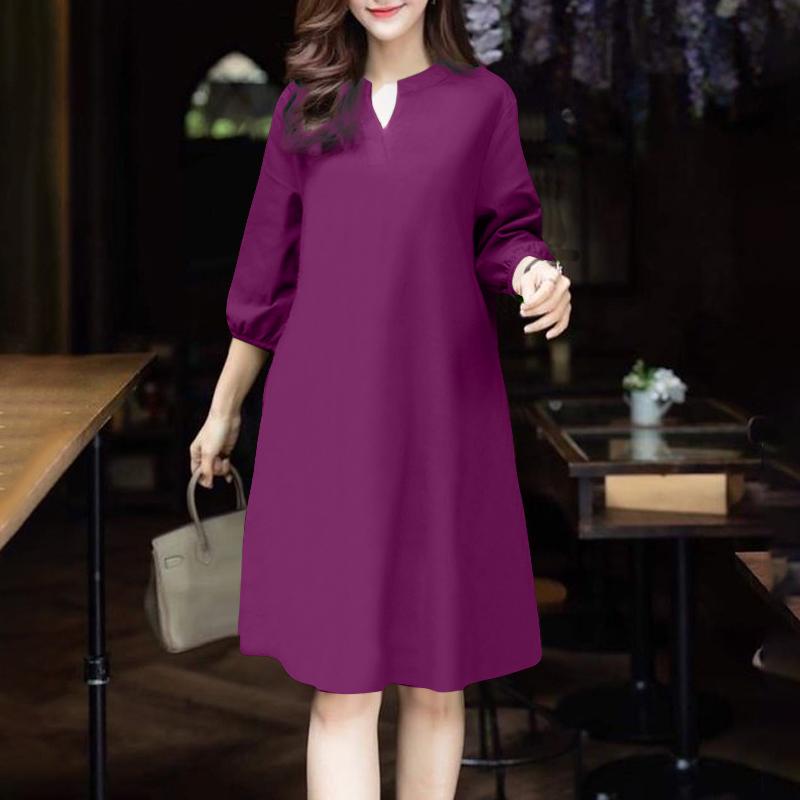 ZANZEA Женское повседневное платье с V-образным вырезом, свободным кроем и рукавами 3/4 2XL кларет
ZANZEA Женское повседневное платье с V-образным вырезом, свободным кроем и рукавами 3/4 2XL кларет