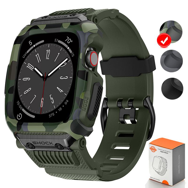 Камуфляжний спортивний чохол+ремінь для Apple Watch 9 8 7 SE 6 Band водонепроникний ударостійкий iwatch series 45mm 44mm 42mm Mod Kit 45mm чорний
Камуфляжний спортивний чохол+ремінь для Apple Watch 9 8 7 SE 6 Band водонепроникний ударостійкий iwatch series 45mm 44mm 42mm Mod Kit 45mm чорний