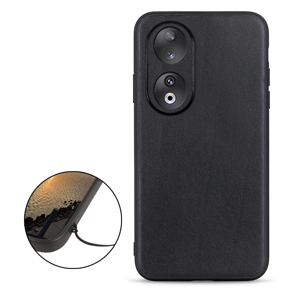For Honor 90 Textured Genuine Cowhide Leather Coated TPU Case Drop-proof Phone Cover Black
For Honor 90 Textured Genuine Cowhide Leather Coated TPU Case Drop-proof Phone Cover Black