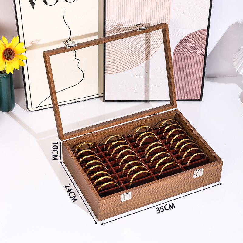 Jadeite Bangle Display Box with Glass Lid – 40-Compartment Jewelry Storage for Jade Bangles
Jadeite Bangle Display Box with Glass Lid – 40-Compartment Jewelry Storage for Jade Bangles