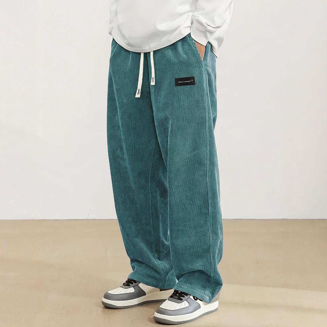 Men s Corduroy Pants Texture Straight-Leg Trousers with Drawstring Waist & White Piping - All-Season Casual To Semi-Formal 3XL
Men s Corduroy Pants Texture Straight-Leg Trousers with Drawstring Waist & White Piping - All-Season Casual To Semi-Formal 3XL