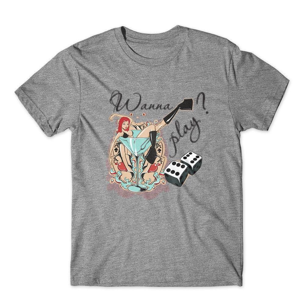 Wanna Play T-Shirt. Dice Gambler Gambling Design 100% Cotton Premium Tee New L
Wanna Play T-Shirt. Dice Gambler Gambling Design 100% Cotton Premium Tee New L