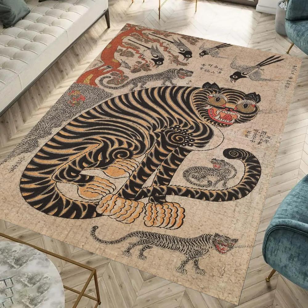 Retro Japanese Tiger Art Pattern DoorMat, Non-slip Carpet, Suitable for Living Room, Bedroom, Bathroom, Holiday Home Decoration 40x60cm
Retro Japanese Tiger Art Pattern DoorMat, Non-slip Carpet, Suitable for Living Room, Bedroom, Bathroom, Holiday Home Decoration 40x60cm