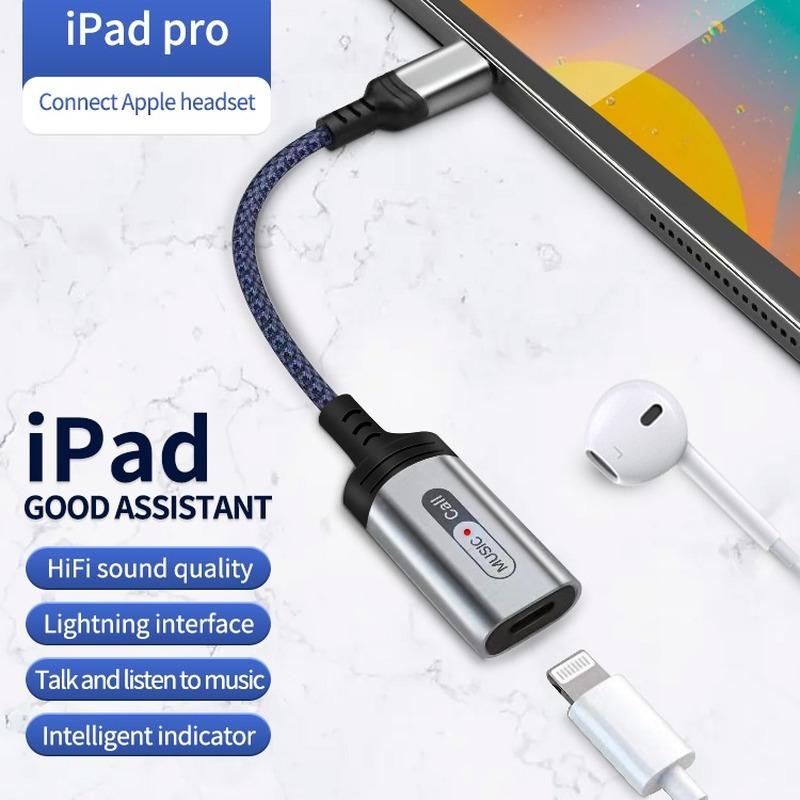 MH-306 USB C to 8 Pin Audio Adapter for iPad Pro Air 2022/MacBook Air Type C to iOS Headphone Call Converter Cable Black
MH-306 USB C to 8 Pin Audio Adapter for iPad Pro Air 2022/MacBook Air Type C to iOS Headphone Call Converter Cable Black