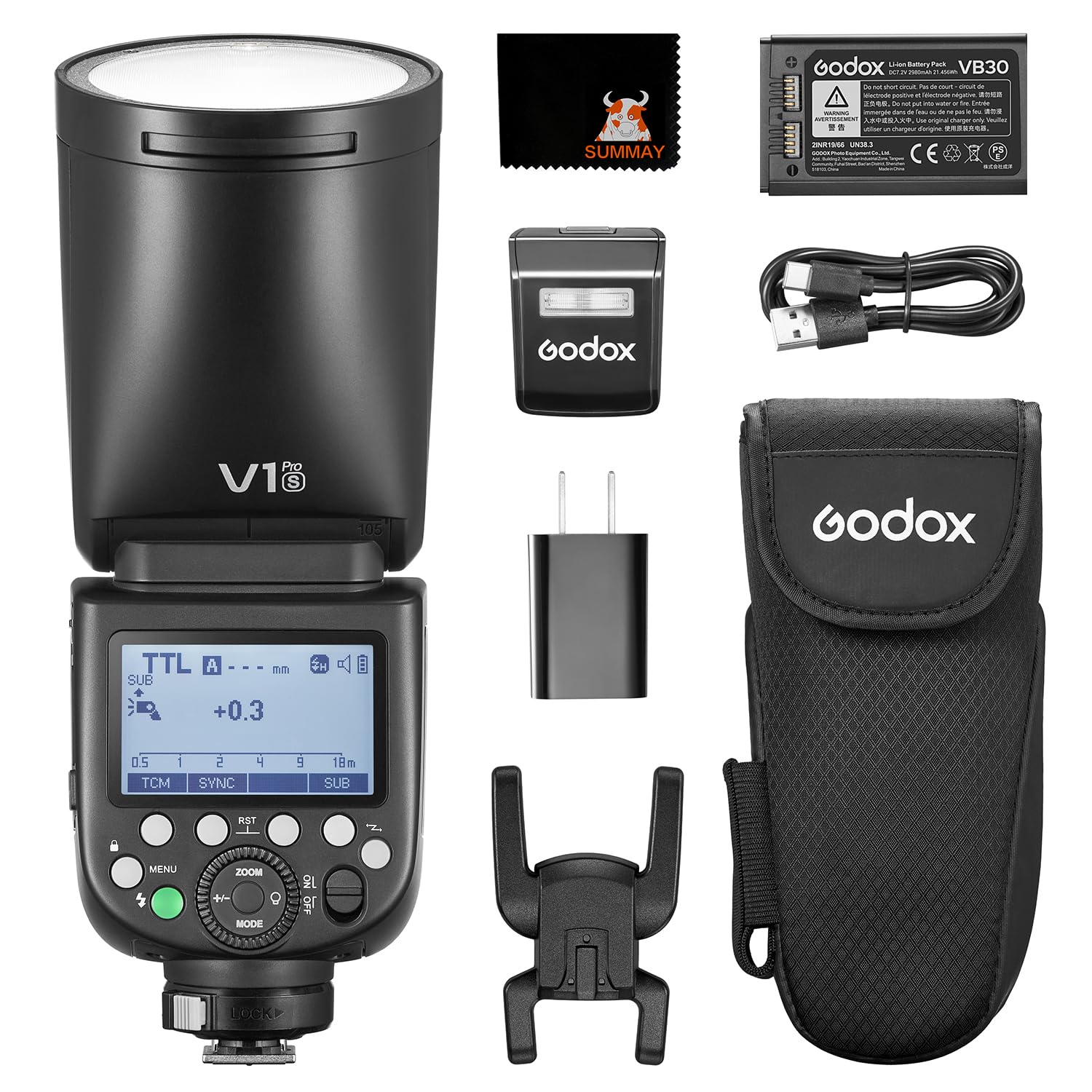 Godox V1 V1Pro S Flash Kit for Sony Camera TTL HSS Detachable Subflash for Sony Speedlight, 2.4G Wireless, 1/8000s, SU-1 Camera.
Godox V1 V1Pro S Flash Kit for Sony Camera TTL HSS Detachable Subflash for Sony Speedlight, 2.4G Wireless, 1/8000s, SU-1 Camera.