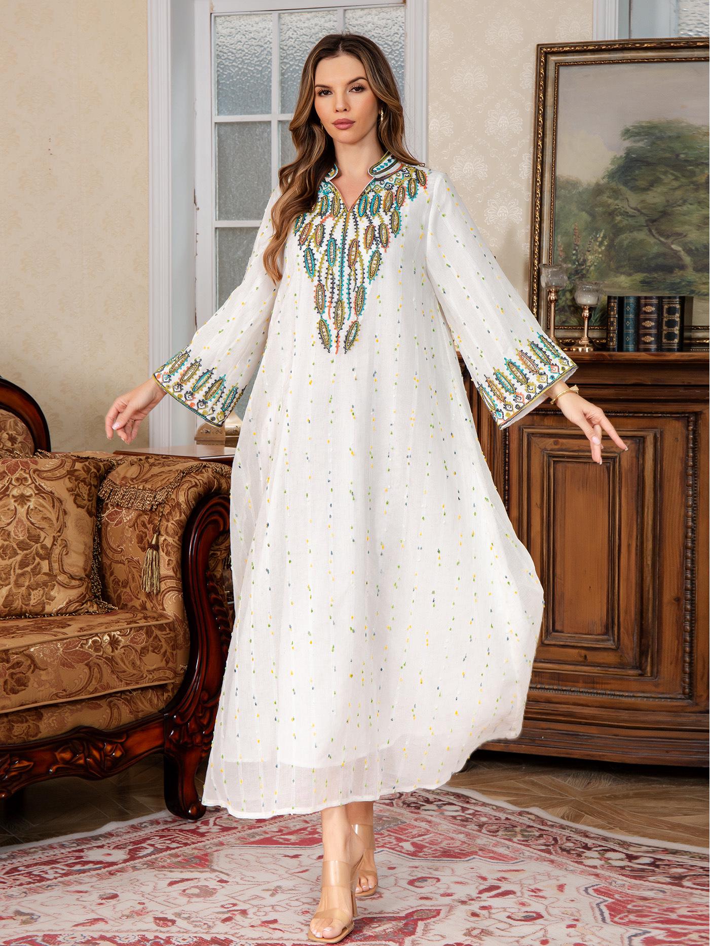 Элегантная вышитая ближневосточная джалабия: Женский вельветовый халат Дубай Double Extra Large
Элегантная вышитая ближневосточная джалабия: Женский вельветовый халат Дубай Double Extra Large